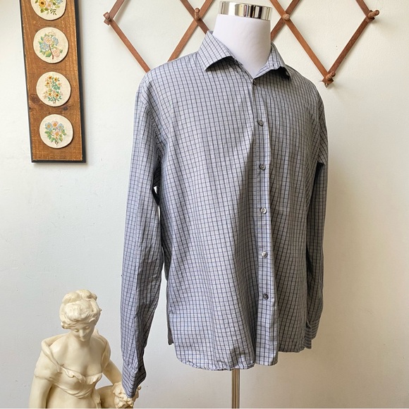 John Varvatos Slim Fit Plaid Dress Shirt - Picture 8 of 12